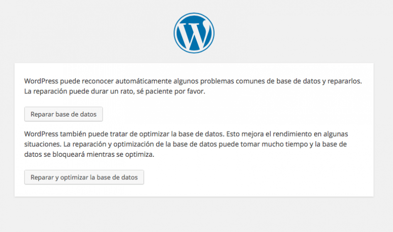 optimizar base datos wordpress maint