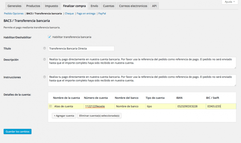 ajustes woocommerce finalizar compra 