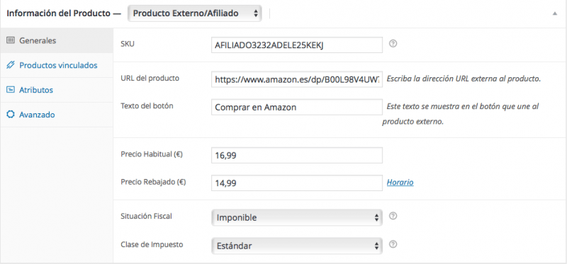 crear producto afiliado woocommerce
