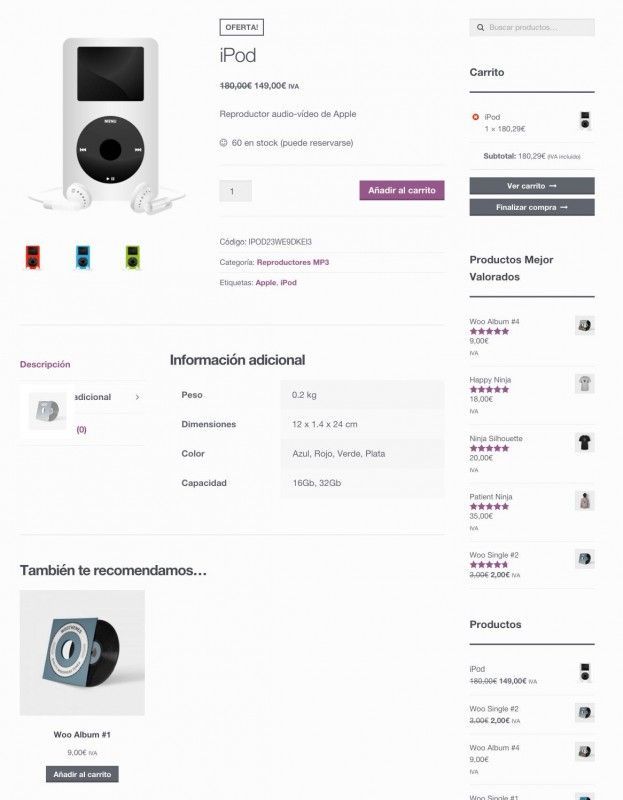 producto simple woocommerce